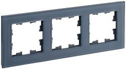 BRITE Рамка 3-местная РУ-3-2-Бр стекло маренго матовый IEK BR-M32-G-31-K35