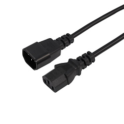 Шнур сетевой IEC 320 C13 – IEC 320 C14 3x0,75мм², 6А, длина 3м REXANT 04-2724