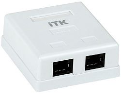 ITK Настенная информационная розетка RJ-45 кат.6 2-порта CS2-1C6U-22