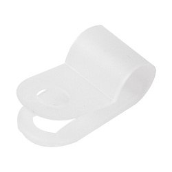 Скоба под винт 5мм, белая (50 шт/уп) REXANT 07-4405