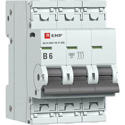 Авт. выкл. 3P 6А (B) 6кА ВА 47-63N EKF PROxima M636306B