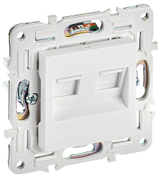 SKANDY Розетка компьютерная двойная RJ45 кат.5E SK-K03W арктический белый IEK SK-K20-1-K01