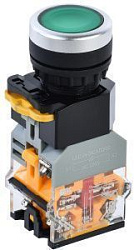 Кнопка управления D8-11D d=22мм 1з+1р с подсветкой зеленая IEK BBT30-11D-3-12-K06
