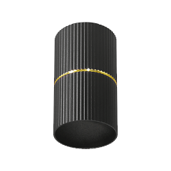 Накладной светильник WOLTA WSL-GU10/18BG NIMB под лампу GU10 Чёрный/золото  D55x110 WSL-GU10/18BG