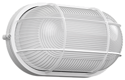 Светильник НПП1202 овал с решеткой 100Вт IP54 белый IEK LNPP0-1202-1-100-K01