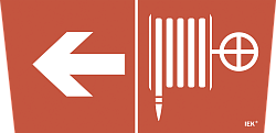 Этикетка самоклеящаяся 310х280мм "Пожарный кран/стрелка налево" IEK LPC10-1-31-28-PKNAL