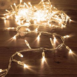 Гирлянда светодиодная Кластер 10м 200 LED ТЕПЛЫЙ БЕЛЫЙ прозрачный ПВХ IP65 постоянное свечение 230В нужен блок 303-500-1 NEON-NIGHT 303-636