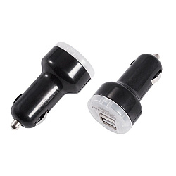 Автозарядка в прикуриватель 2хUSB с индикацией (АЗУ) (1000+2100 mA) черная REXANT 18-1190