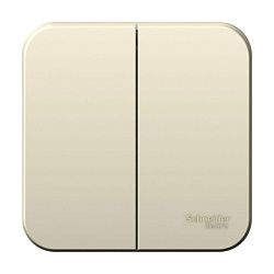 Выключатель 2-кл. ОП Blanca 6А IP20 (сх. 5) 250В молочн. SE BLNVA065002 1210482