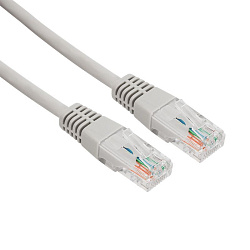 Шнур коммутационный, патч-корд U/UTP RJ45-RJ45, CAT 5e, LSZH серый, 5м REXANT 18-8007