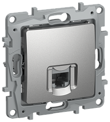 ETIKA Розетка компьютерная RJ45 категория 6 UTP алюминий 672453