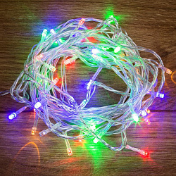 Гирлянда Твинкл Лайт 6 м, прозрачный ПВХ, 40 LED, цвет Мультиколор 303-179