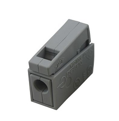 224-101 Клемма для осветительного оборудования  (1,0-2,5)/(0,5-2,5) мм², серая (100 шт./уп.) WAGO 