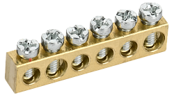 TEKFOR Шина нулевая сечение 6х9 6 отверстий IEK 