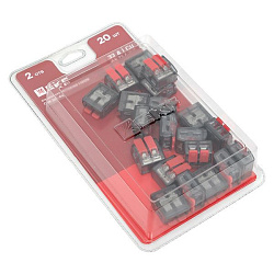 Клемма СМК 221-412 с рычагом 2 отверстия блистер (20шт.) EKF plc-smk-221-412b-20