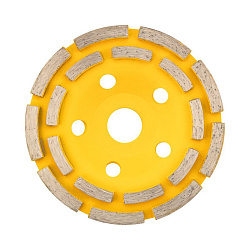 Чашка алмазная шлифовальная, двухрядная,125х22,2мм KRANZ KR-90-0151