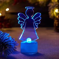 Фигура светодиодная на подставке Ангел 2D, RGB 501-044