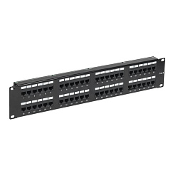 Патч-панель 19" с кабельными органайзерами, 2U, 48 портов, UTP, RJ45, CAT 6, неэкранированная, Dual IDC REXANT 02-0232