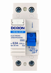 Устройства защитного отключения УЗО ВД-40 2P 63А/30мА тип АС 4.5кА rcd40-2-63-30AC-dek