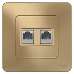 Розетка компьютерная 2-м СП Blanca RJ45 кат.5E титан SE BLNIS045454 1210364