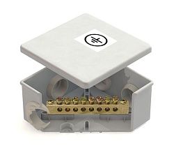 Коробка уравнивания потенциалов (КУП) 85х85х40мм шина 6х9 8груп (60шт) GE41360