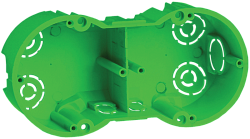 Коробка установочная КМ40023 двухместная для полых стен безгалогенная (HF) 141х70х45мм с саморезами и металлическими лапками IEK UKG20-141-070-045-M