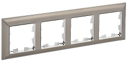 BRITE Рамка 4-местная РУ-4-Бр хром/никель IEK BR-M42-12-4-K23