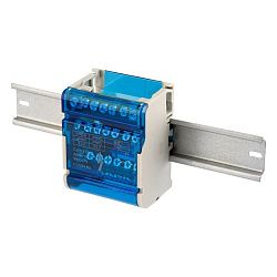 Шина на DIN-рейку в корпусе (кросс-модуль) 4х7 REXANT 