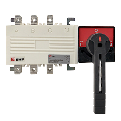 Рубильник-переключатель 100A 3P c рукояткой управления для прямой установки PowerSwitch EKF 