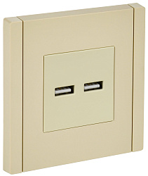 FORTE&PIANO Розетка USB A+A 3,1А FP449 ваниль IEK FP-U21-D31-K10