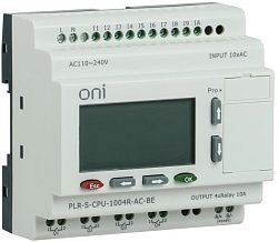 Логическое реле PLR-S. CPU1004(R) 220В AC с экраном ONI PLR-S-CPU-1004R-AC-BE