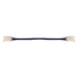 Коннектор WOLTA WLS-4PIN-RGB-10MM-2 выводной/последовательный для ленты SMD RGB шириной 10мм, провод 10см. Цена за 1 шт., мин. кратность 3 шт. WLS-4PIN-RGB-10MM-2