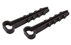 Дюбель-хомут нейлоновый прямоугольный 5-10 мм, черный (100 шт/уп) PROconnect 07-4621