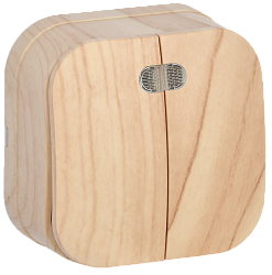 GLORY Выключатель 2-клавишный для открытой установки с индикацией 10А ВС20-2-1-ХС сосна IEK EVH21-K34-10