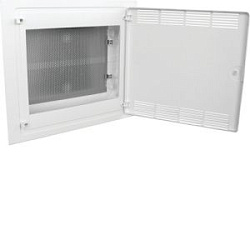 Щит cкрытой установки  Multimedia (382х426х72), IP-40 // Hager - Golf (Белая дверь с перфорацией) VF218PZF