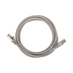 Патч-корд F/UTP, CAT 5e, RJ45-RJ45, 26AWG, LSZH, серый, 2м REXANT 02-0110-2