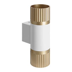 Настенный светильник WOLTA WSL-GU10/W19WG-2 DUO под лампу GU10 Белый/золото D55x180 WSL-GU10/W19WG-2