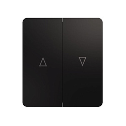 Выключатель ROUND 2 кл для жалюзи возвратный 10А с/у оникс KRANZ KR-78-0711-3