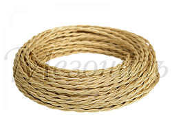 Провод декоративный витой TV+Internet, цвет- карамель, ТМ "МезонинЪ, (бухта 45м ) GE72100-34 GE72100-34