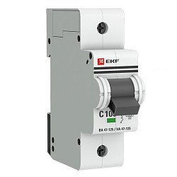 Авт. выкл. 1P 125А (C) 15кА ВА 47-125 EKF PROxima mcb47125-1-125C
