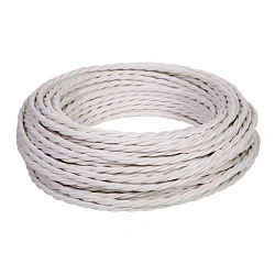 Провод монтажный витой ПВХ  2х2,5мм, цвет - белый (бухта 50м),ТМ "МЕЗОНИНЪ" GE70142-01 GE70142-01