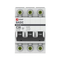 Авт. выкл. 3P 20А (C) 4,5кА ВА 47-29 mcb4729-3-20C