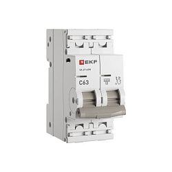 Авт. выкл. 2P 63А (C) 4,5kA ВА 47-63N EKF PROxima M634263C