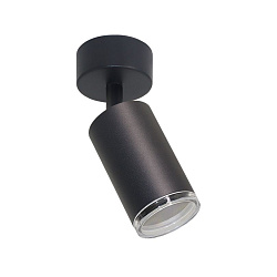 Накладной светильник WOLTA WSL-GU10/S14B AQUA под лампу GU10 IP44 Чёрный матовый φ55*165*55mm WSL-GU10/S14B