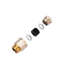 Сальник с резьбой 1/2 для ввода кабеля в трубу, никелированная латунь REXANT 51-0610-3