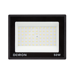 Прожектор светодиодный 50Вт, 4000лм, 6500K, черный, IP65 DEKRON AN1271-0014