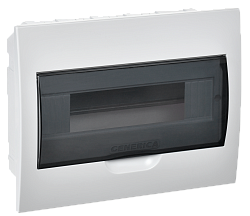 Корпус пластиковый ЩРВ-П-12 черная прозрачная дверь IP41 GENERICA MKP12-V-12-41-G