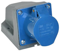 Розетка стационарная ССИ-113 2P+PE 16А 200-250В IP44 IEK 