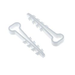 Дюбель-хомут для плоского кабеля (5-8мм) белый (100шт.) EKF plc-nccf-5x8w