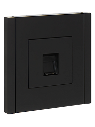 FORTE&PIANO Розетка компьютерная RJ45 кат.5E FP132 черный IEK FP-K10-1-K02